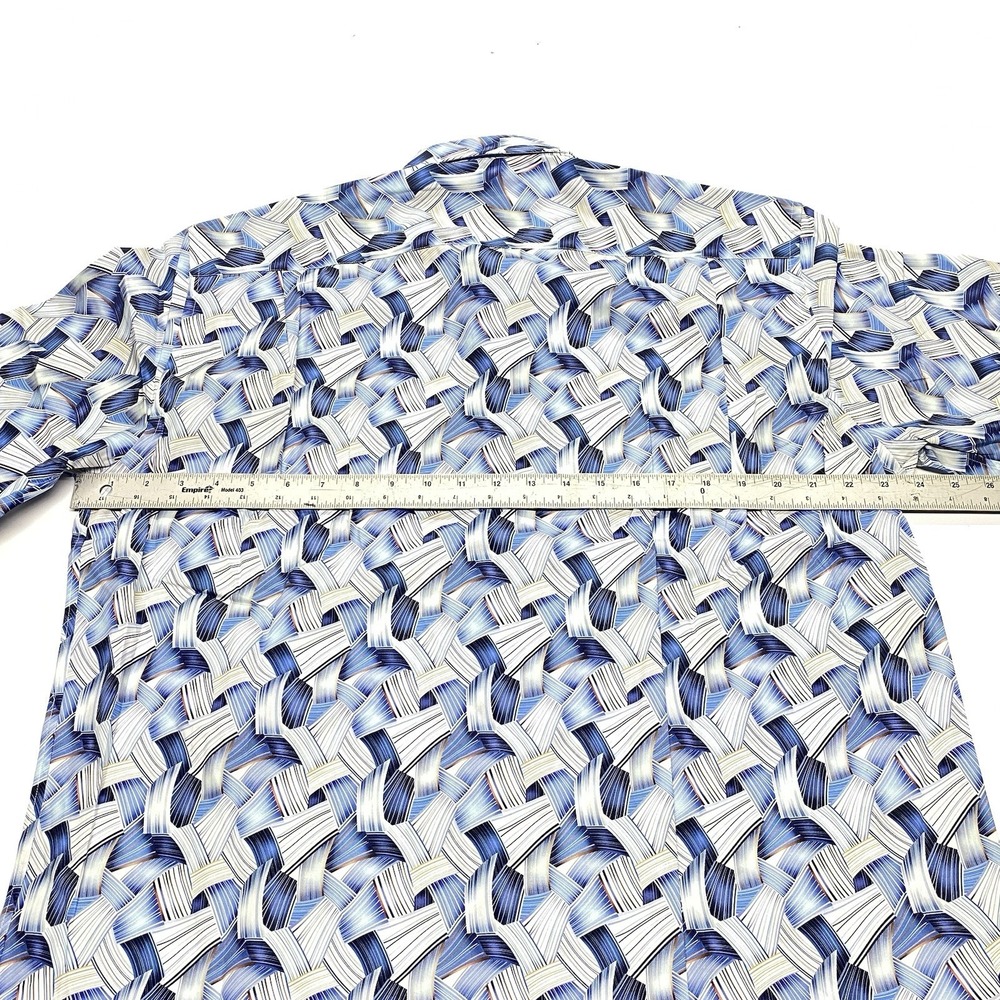 Solemare Maus & Hoffman Mens L Button Up Shirt All Over Print Abstract Short - Picture 14 of 14